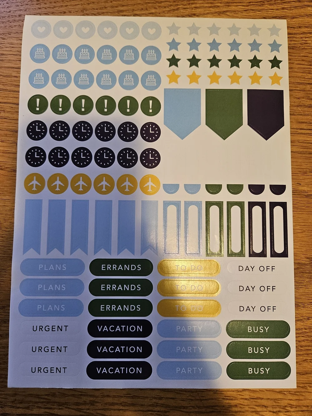 Pastel Planner Sticker Sheets - Pink & Blue